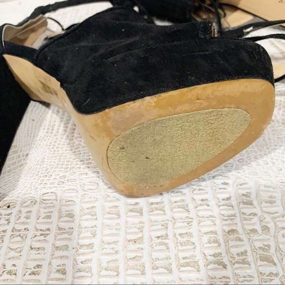 Express Women’s Black Tissu Peep Toe Heels - Picture 11 of 12